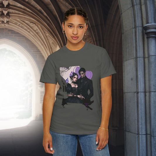 Gothic Couple Unisex T-shirt for Valentine's Day