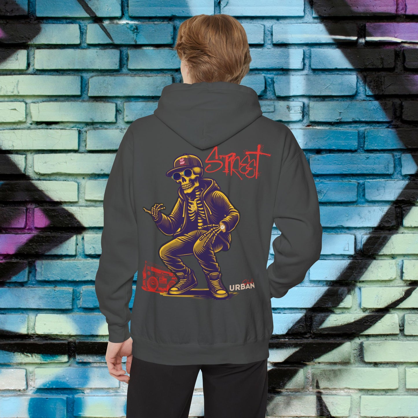 Hip Hop Skull Hoodie — Streetwear Skull Graphic Pullover