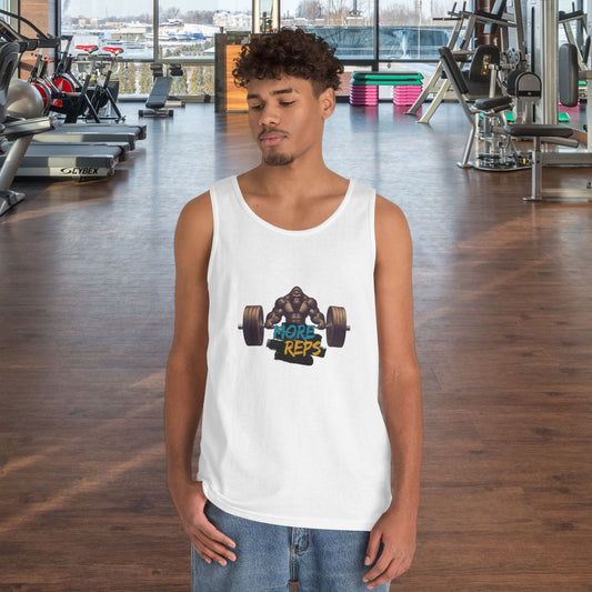 Gym Tank Top - More Reps Motivational Phrase