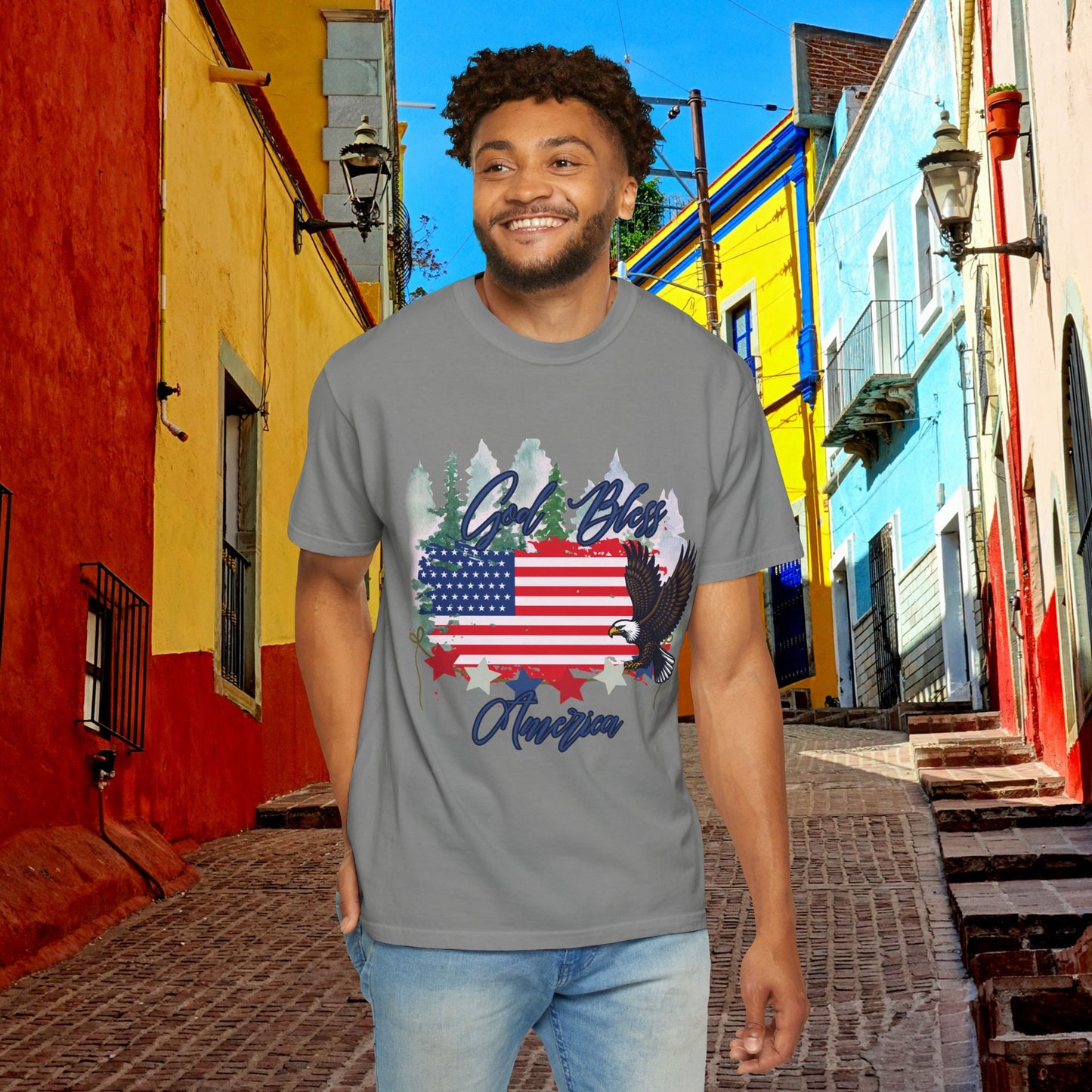 July 4th Patriotic T-Shirt — Independence Day American Flag Tee