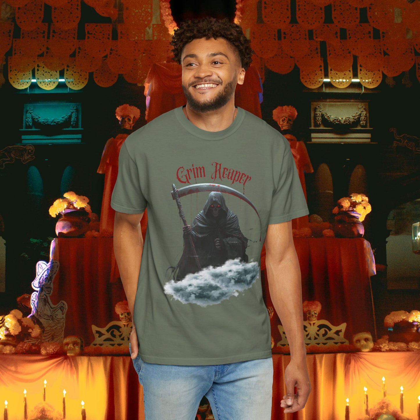 Grim Reaper Unisex T-shirt - Bloody oz Halloween Design