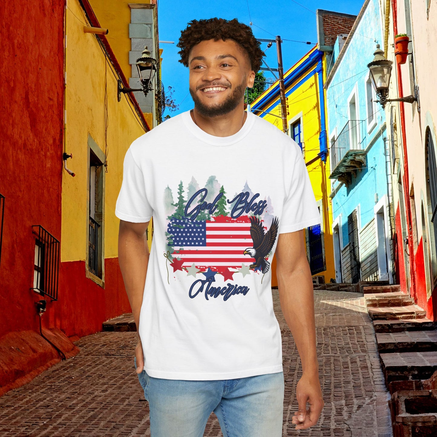 July 4th Patriotic T-Shirt — Independence Day American Flag Tee