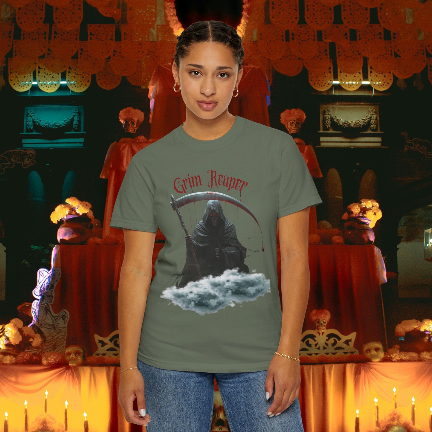 Grim Reaper Unisex T-shirt - Bloody oz Halloween Design