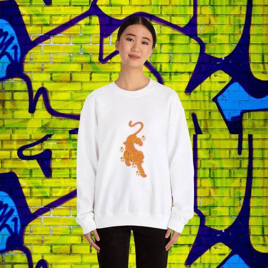 soft and cozy sweatshirt inspired by the beauty of the majestic Asian tiger