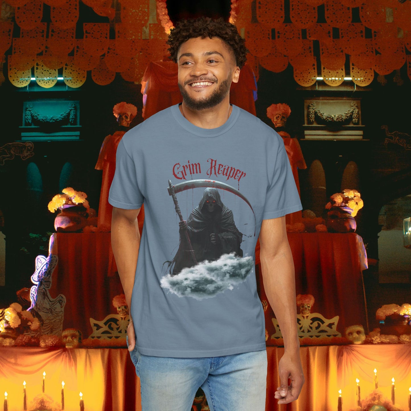 Grim Reaper Unisex T-shirt - Bloody oz Halloween Design