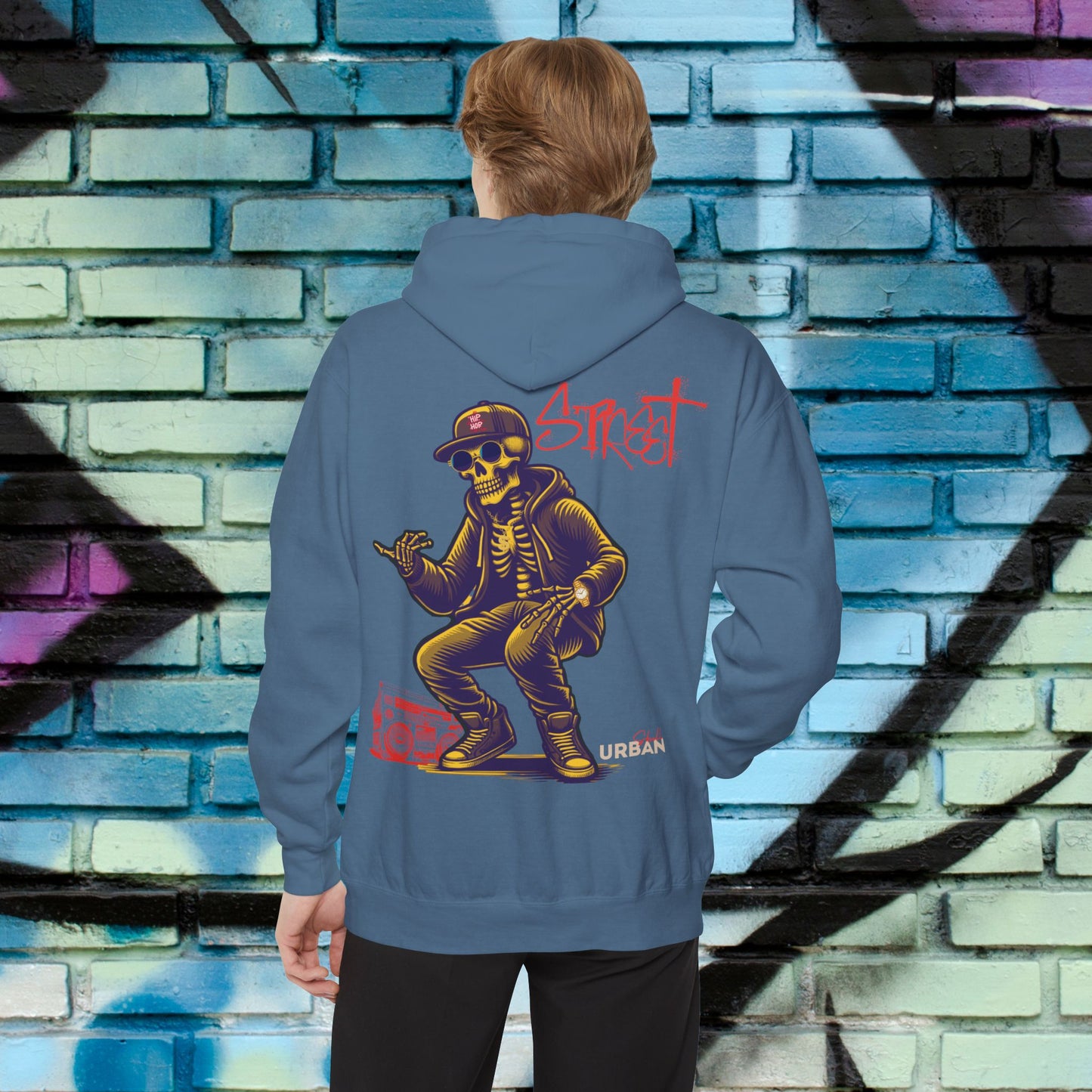 Hip Hop Skull Hoodie — Streetwear Skull Graphic Pullover