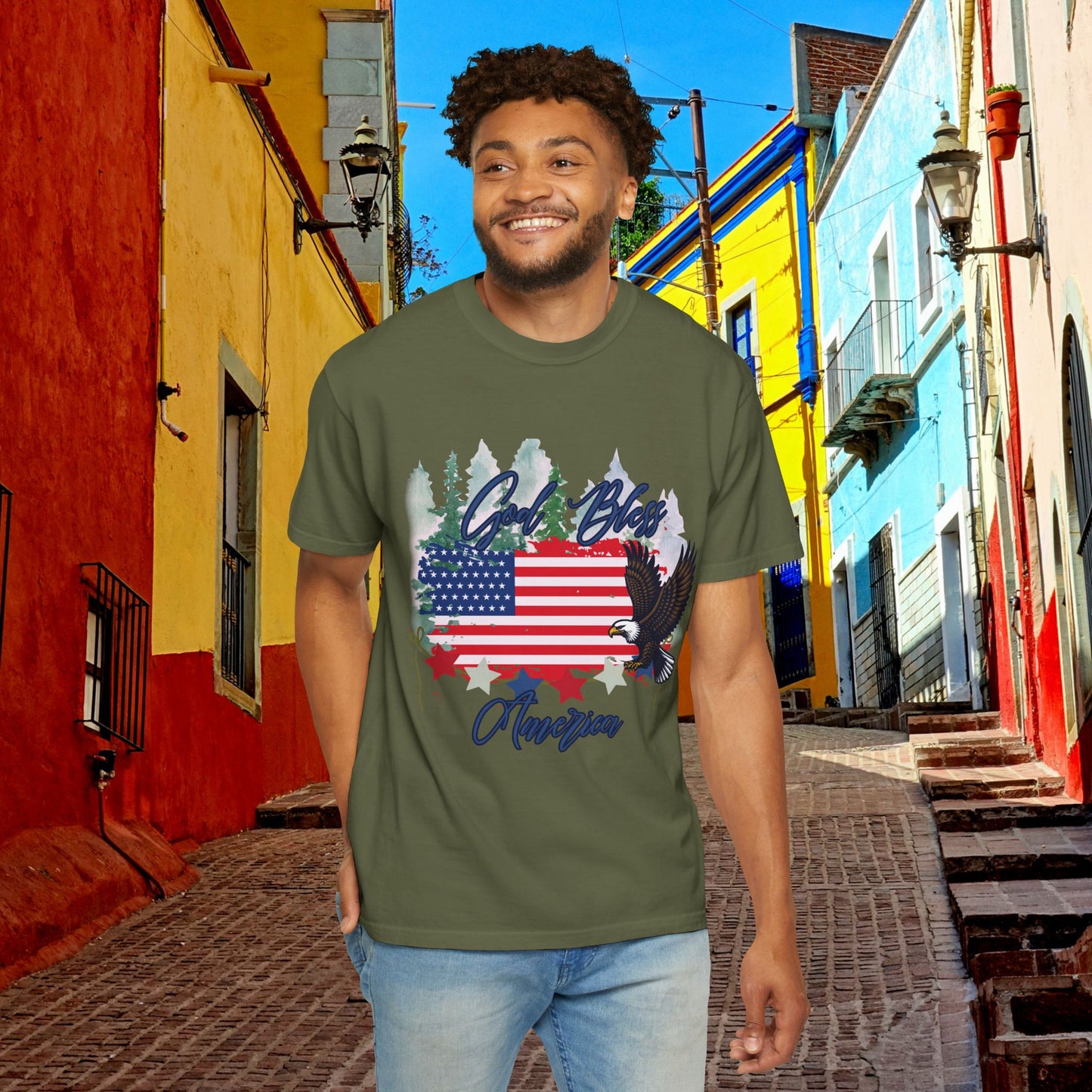 July 4th Patriotic T-Shirt — Independence Day American Flag Tee