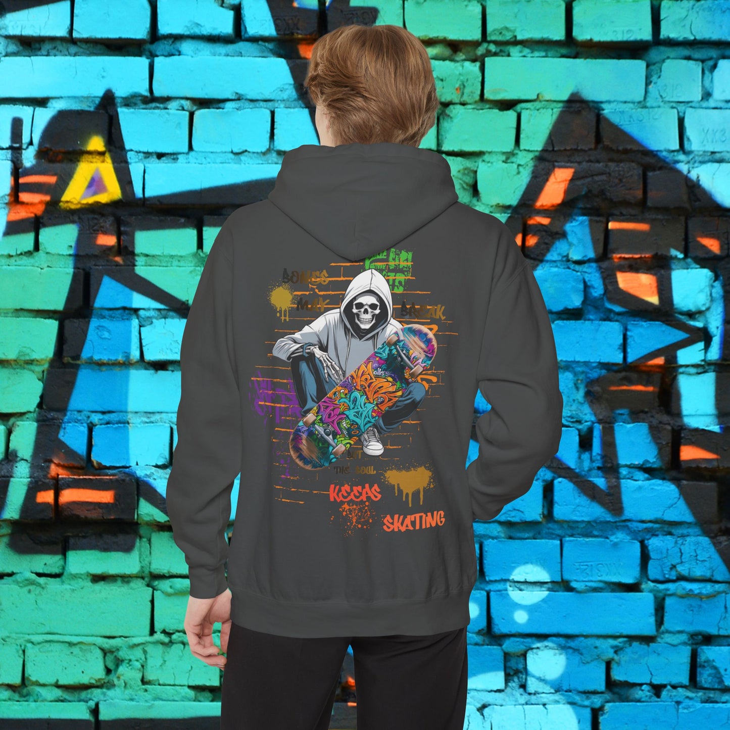Skateboarding Skeleton Hoodie — "Bones May Break, But the Soul Keeps Skating"