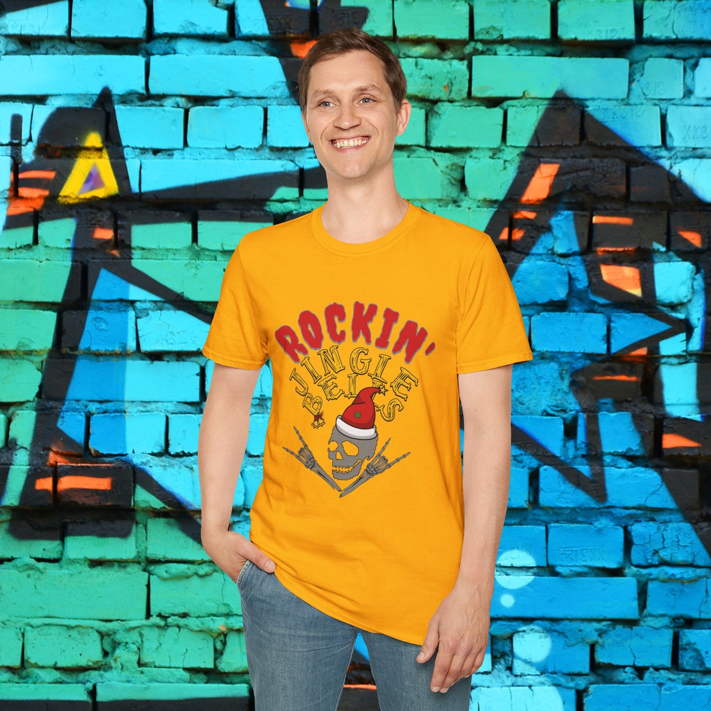 Rockin' Jingle Bells T-Shirt — Christmas Rock Band Holiday Tee