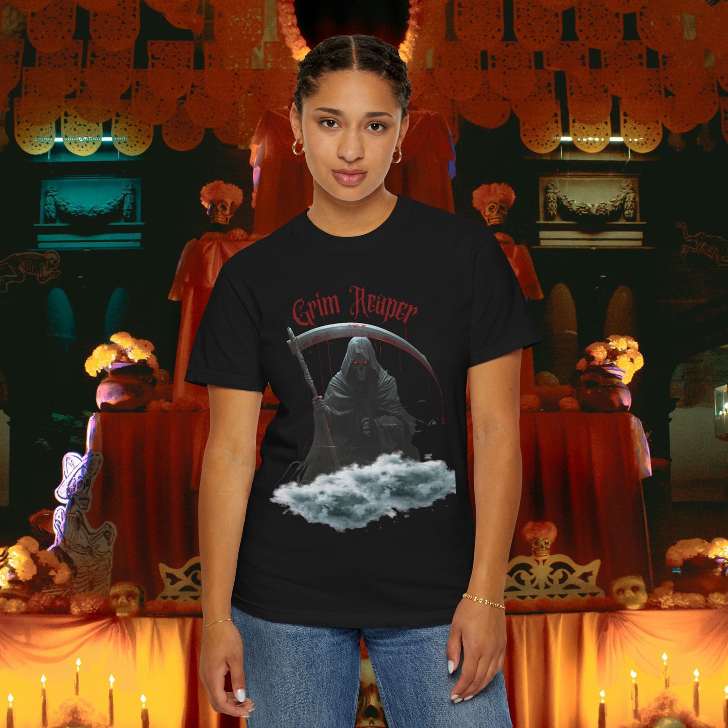 Grim Reaper Unisex T-shirt - Bloody oz Halloween Design