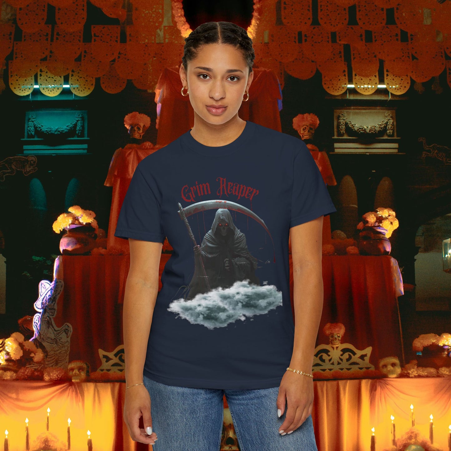 Grim Reaper Unisex T-shirt - Bloody oz Halloween Design