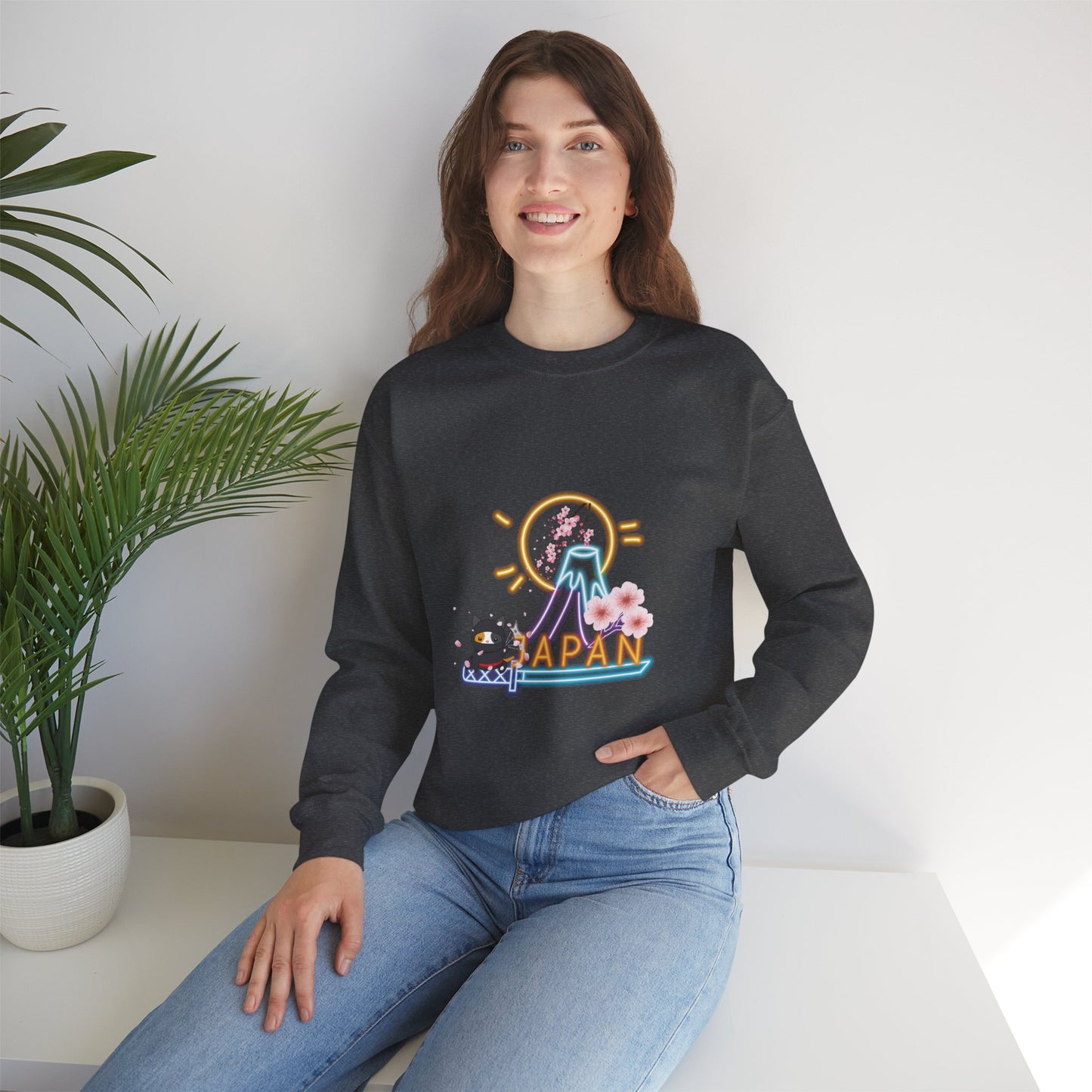 Beautiful, soft, and cozy sweatshirt with a lovely design evoking the beautiful culture of Kawaii of Japan.