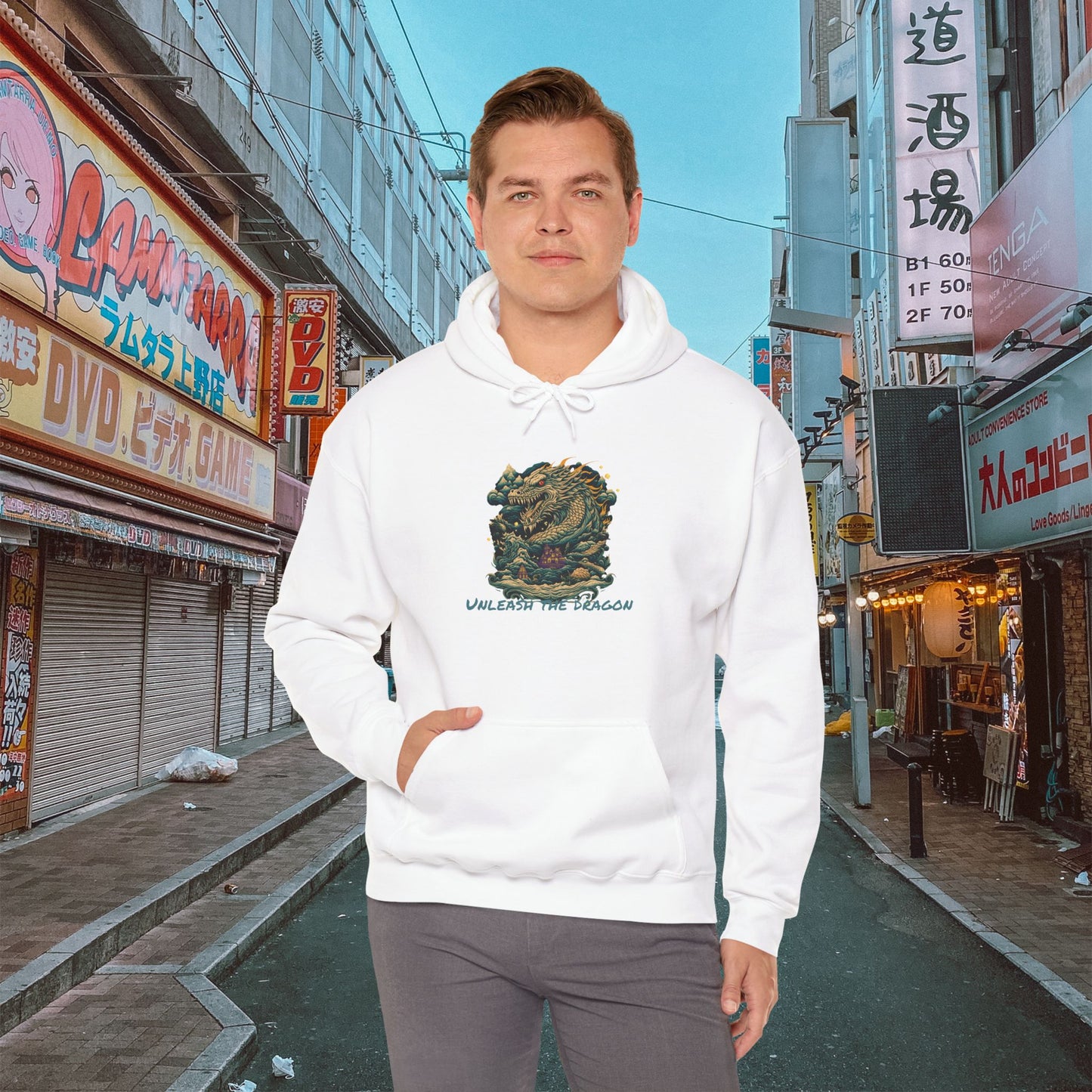 soft hooded sweatshirt  comfortable evoking the beautiful culture of Asia