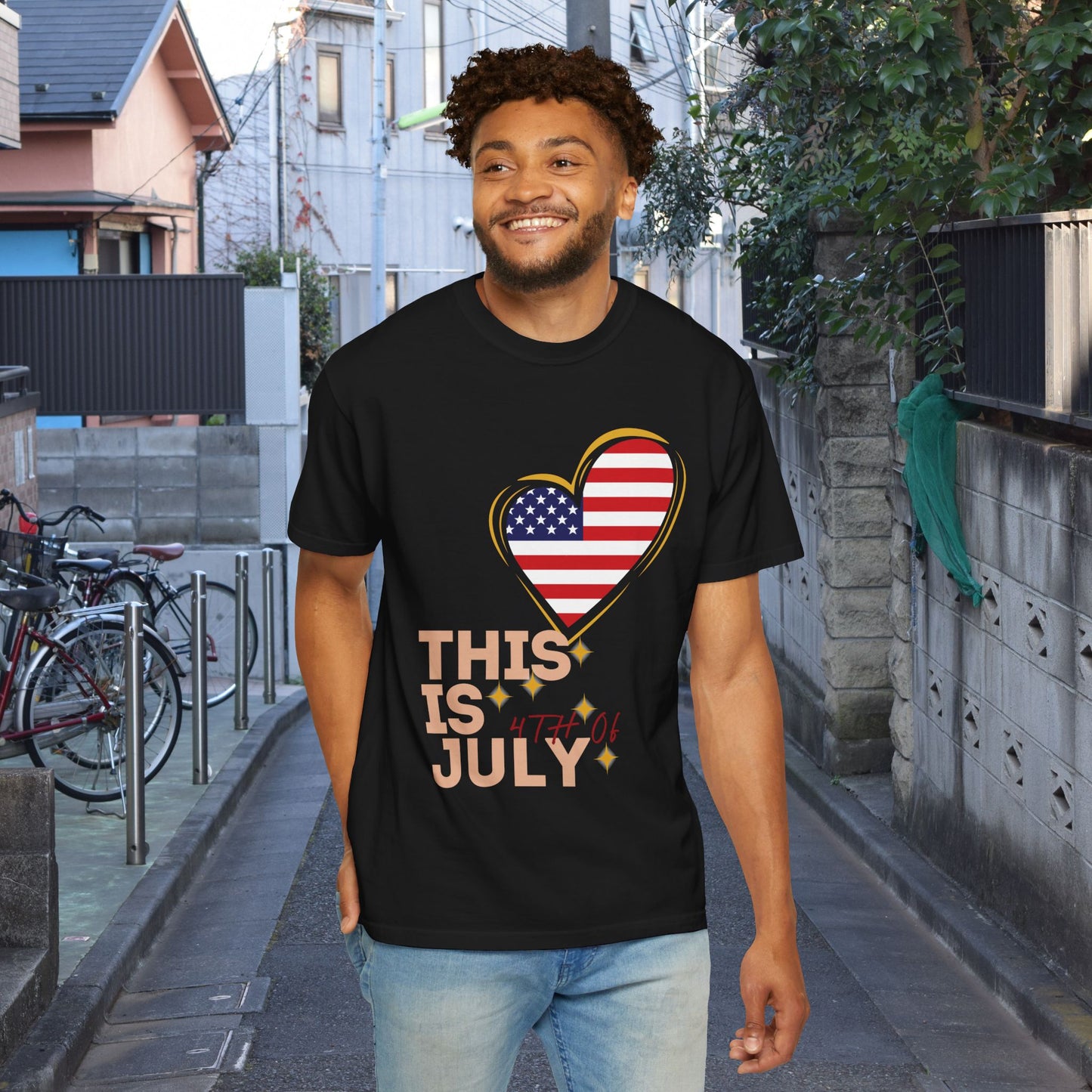 4th of July Patriotic T-Shirt — Independence Day American Flag Tee