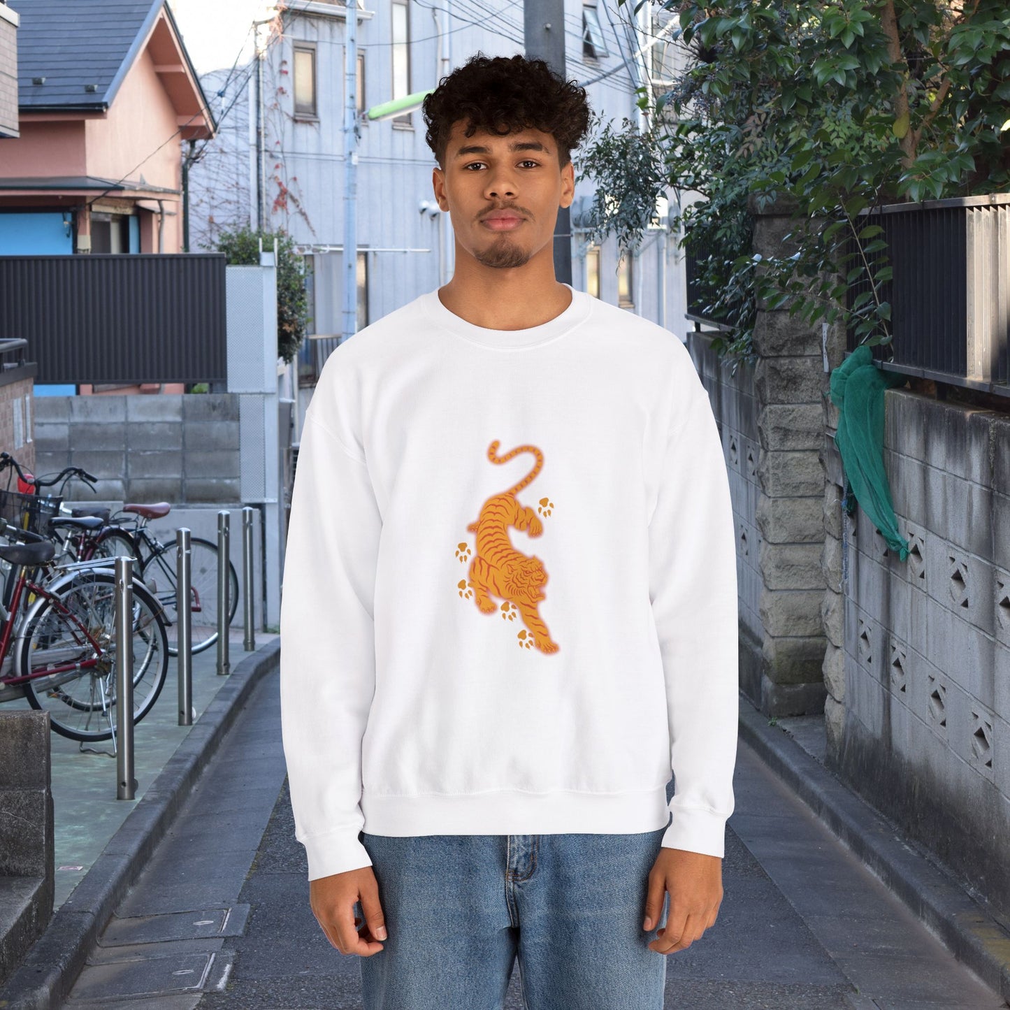 soft and cozy sweatshirt inspired by the beauty of the majestic Asian tiger