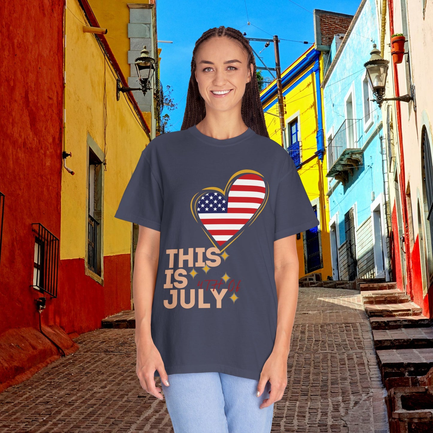 4th of July Patriotic T-Shirt — Independence Day American Flag Tee