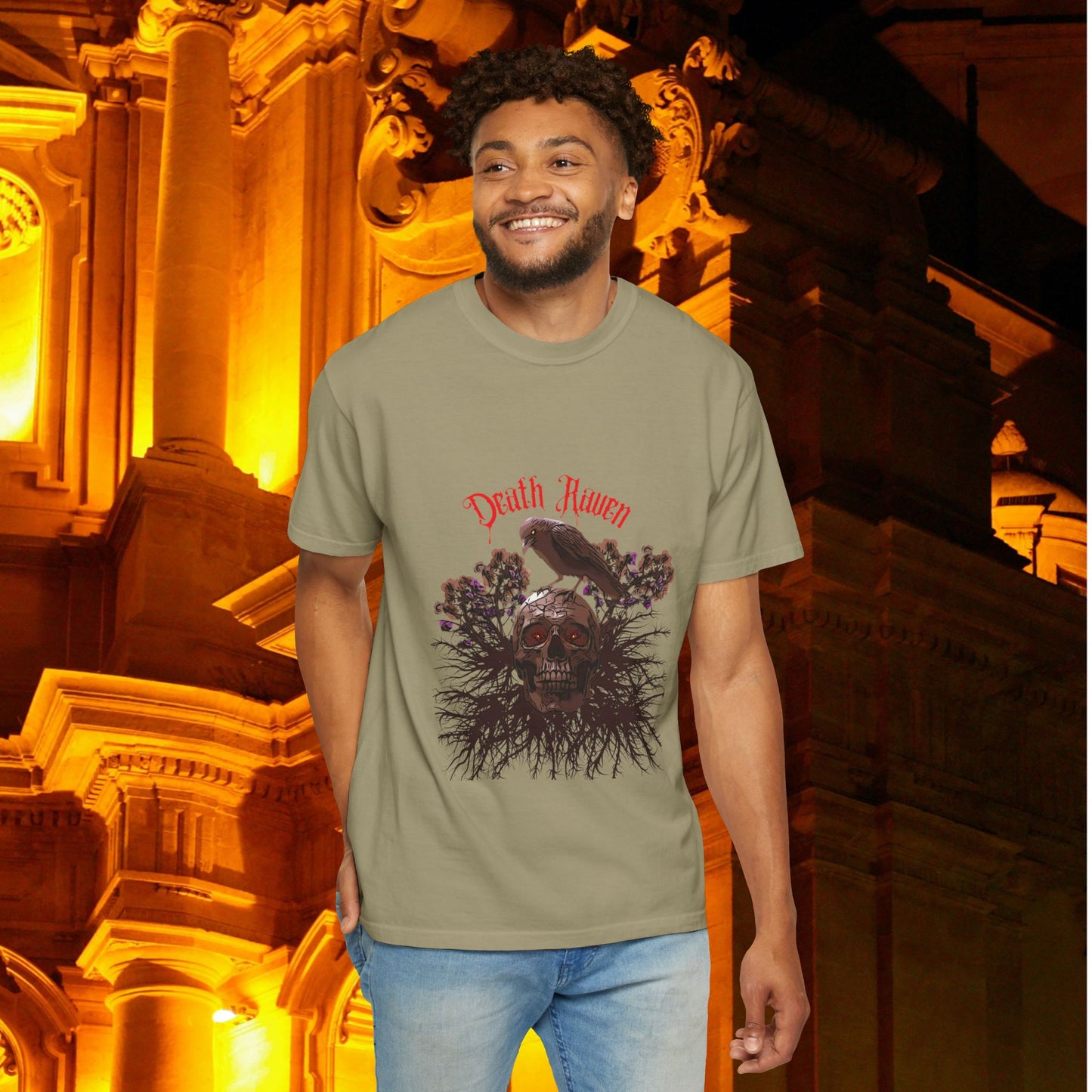 Death Raven Unisex T-shirt - Halloween Design