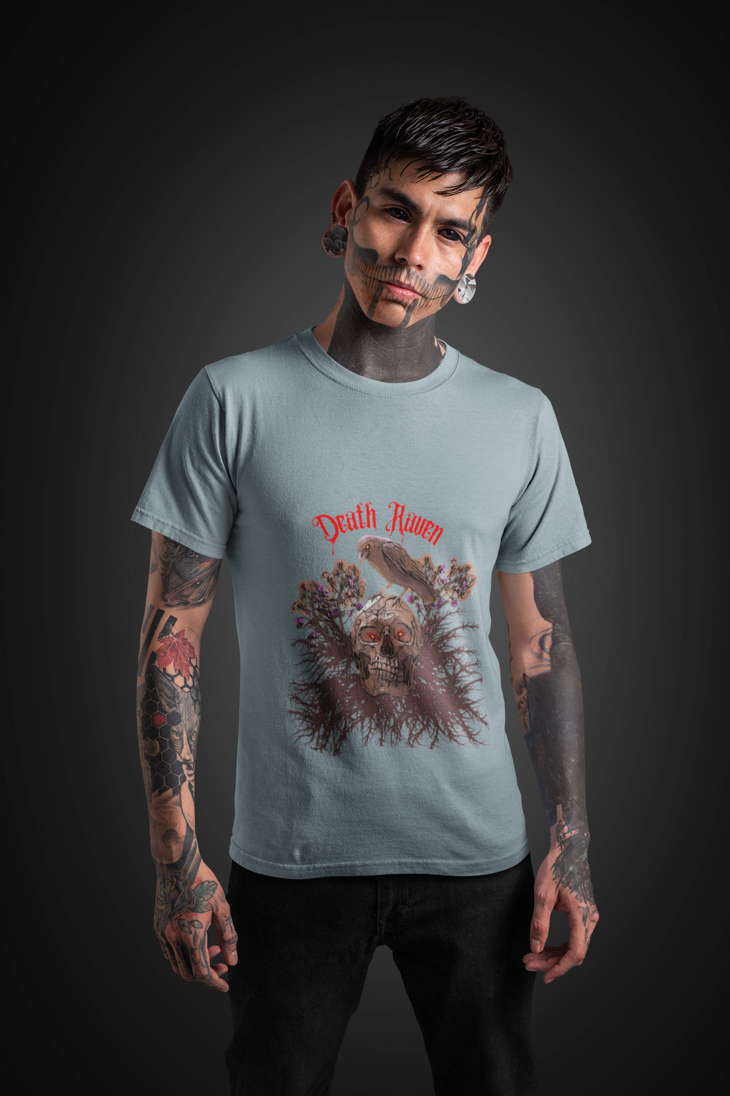 Death Raven Unisex T-shirt - Halloween Design