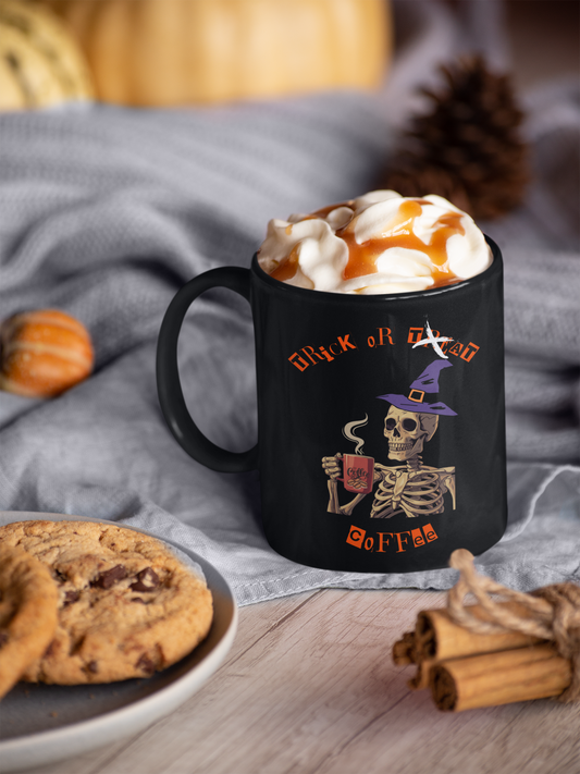 Mug - Skeleton Trick or Coffee Halloween Celebration