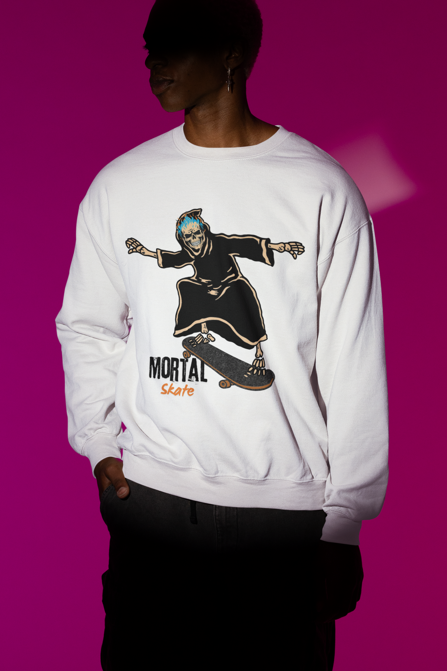 Skull Sweatshirt - Urban Skate Themed