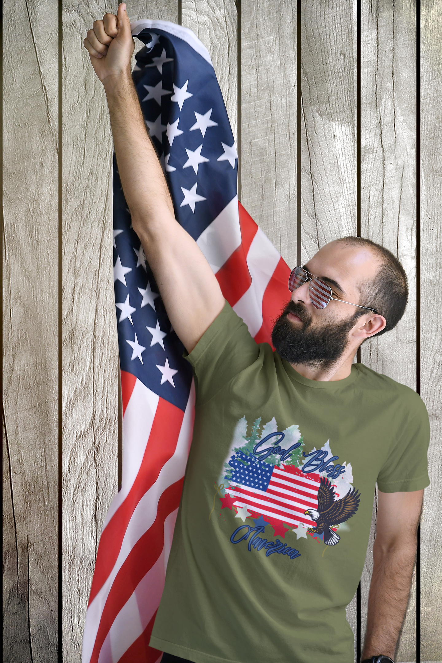 July 4th Patriotic T-Shirt — Independence Day American Flag Tee