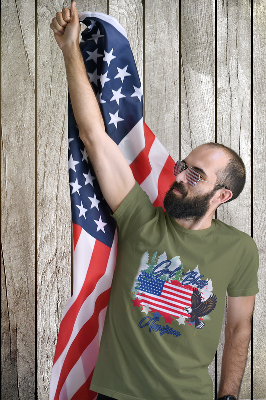 July 4th Patriotic T-Shirt — Independence Day American Flag Tee