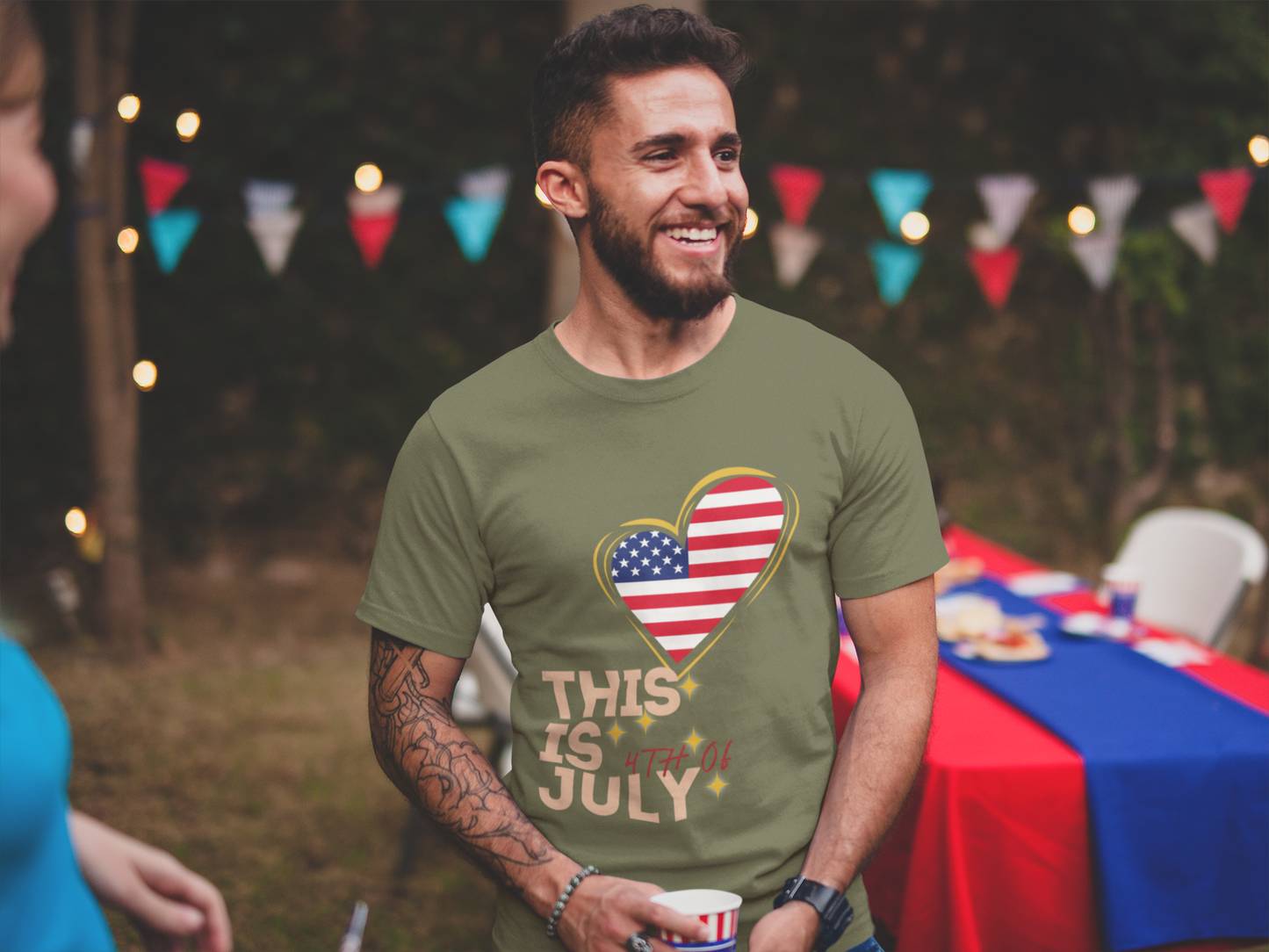 4th of July Patriotic T-Shirt — Independence Day American Flag Tee