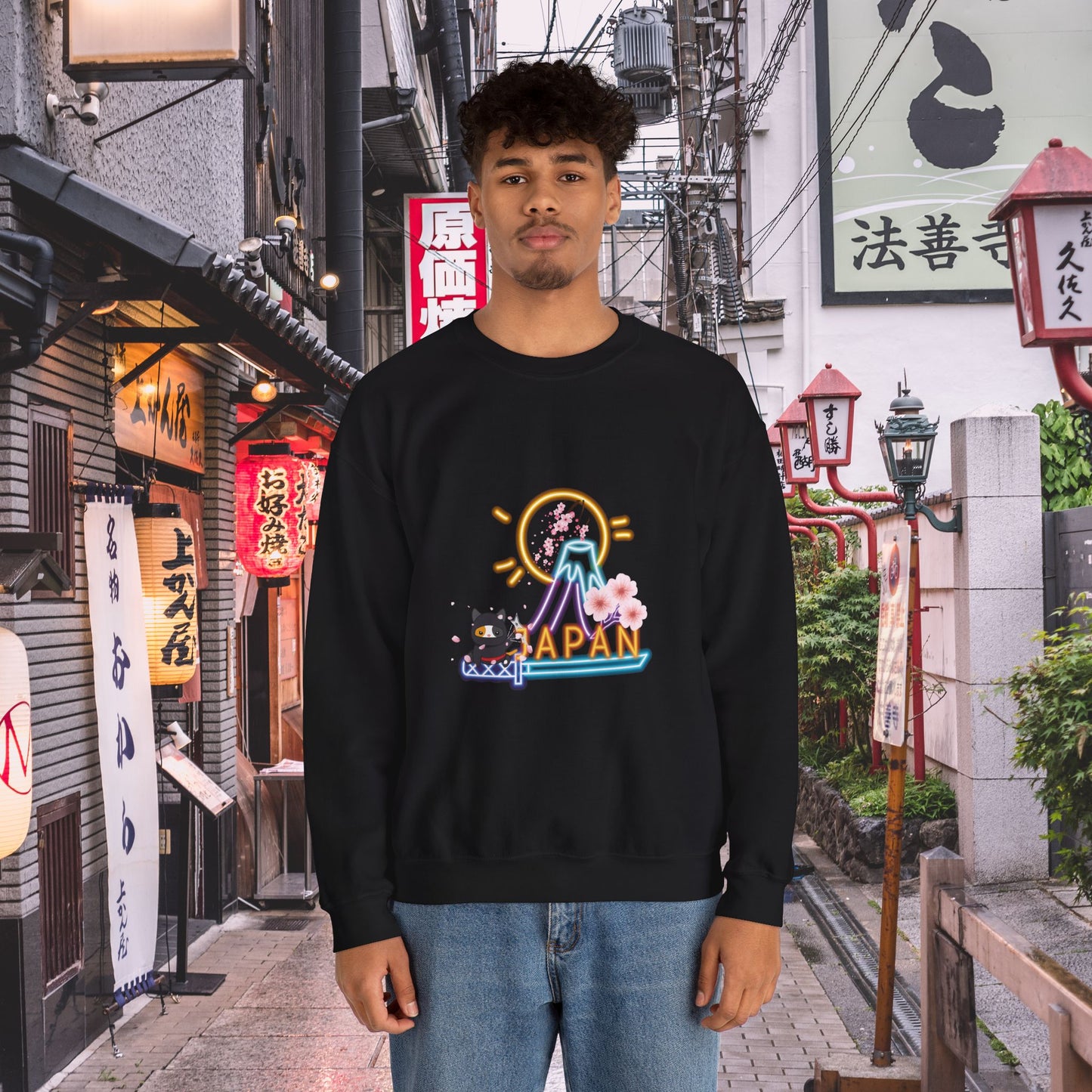 Beautiful, soft, and cozy sweatshirt with a lovely design evoking the beautiful culture of Kawaii of Japan.