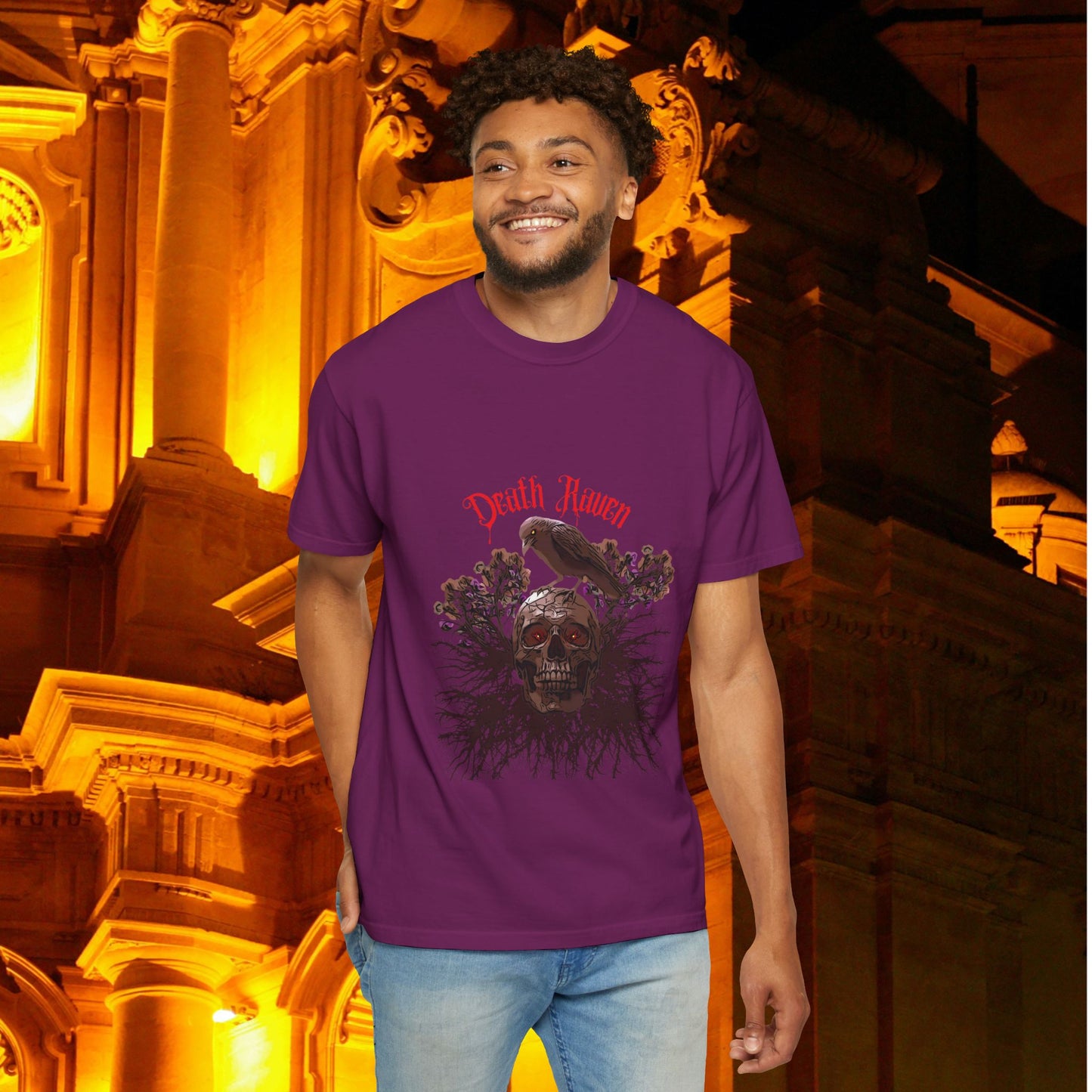 Death Raven Unisex T-shirt - Halloween Design