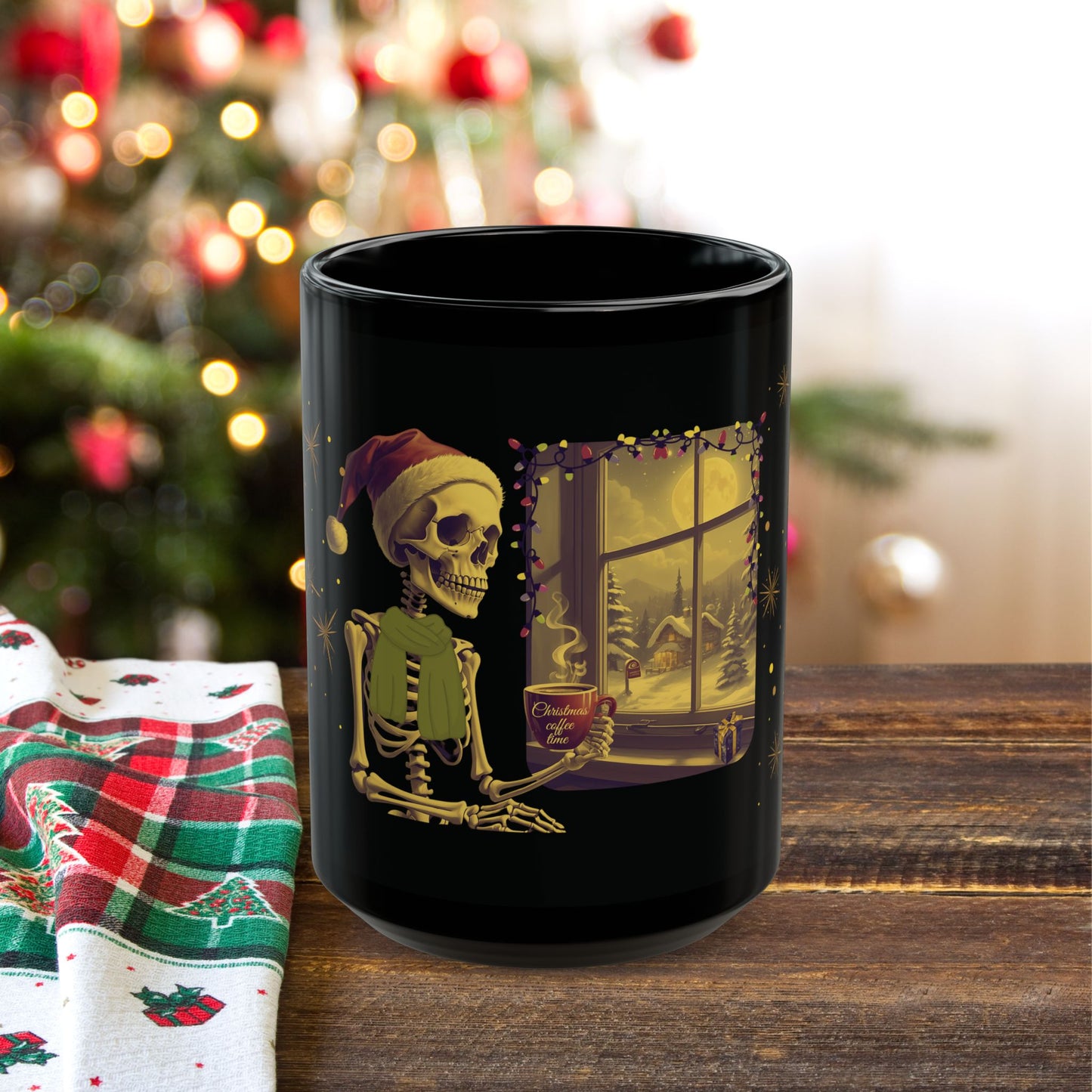 Christmas Night Black Mug