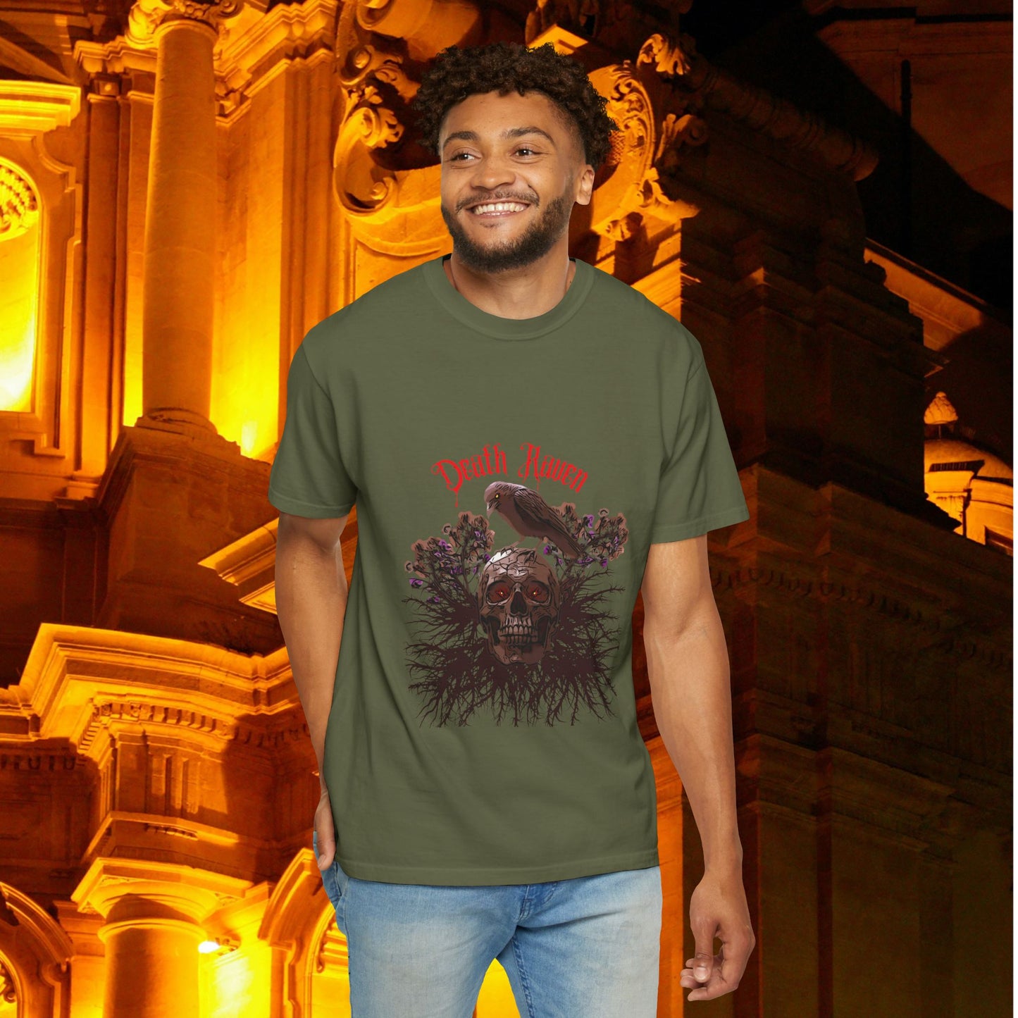 Death Raven Unisex T-shirt - Halloween Design