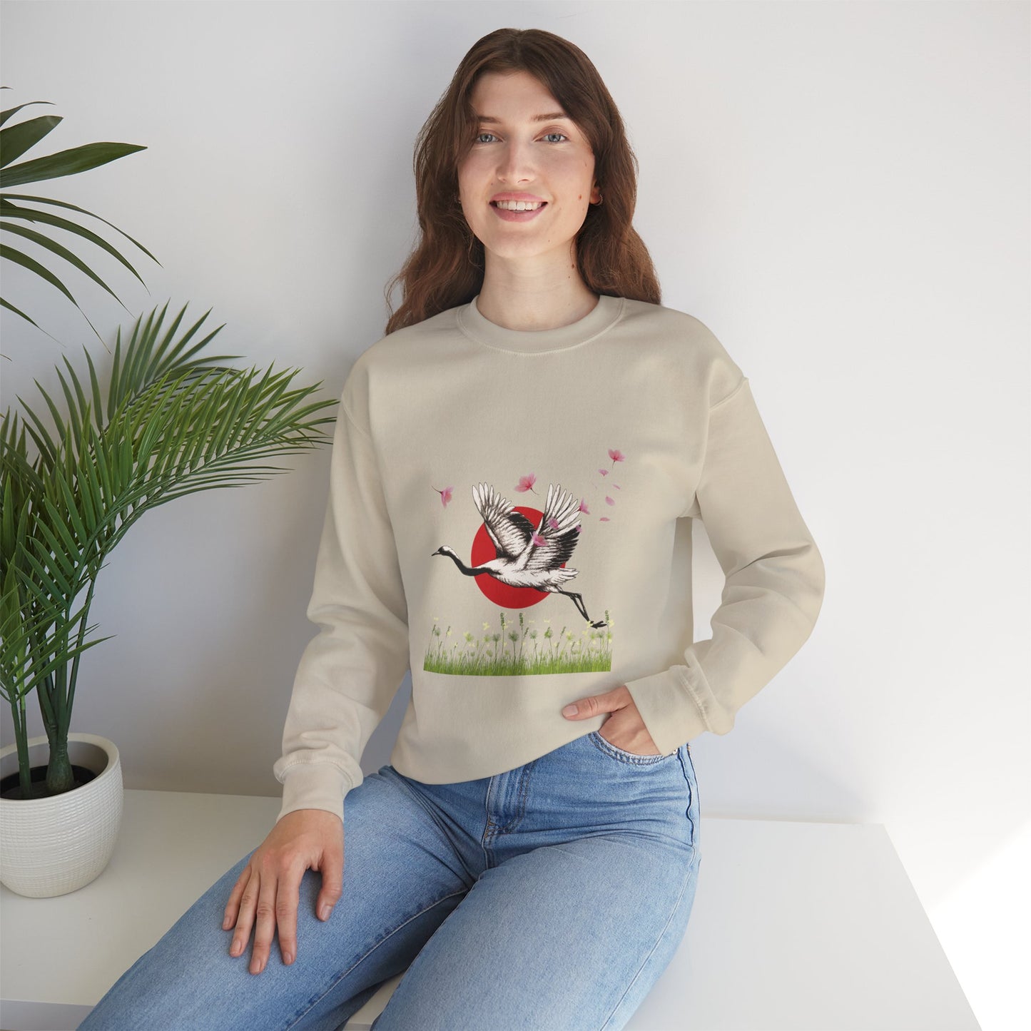 Beautiful, soft, and cozy sweatshirt with a lovely design evoking the beautiful culture of Japan.