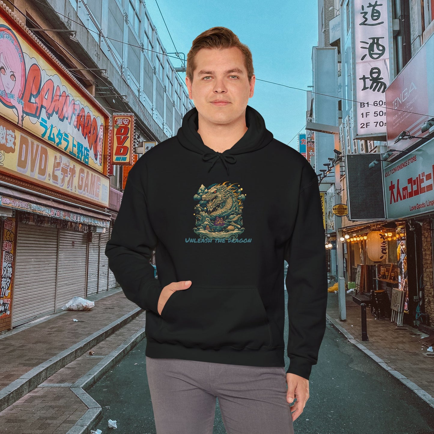 soft hooded sweatshirt  comfortable evoking the beautiful culture of Asia