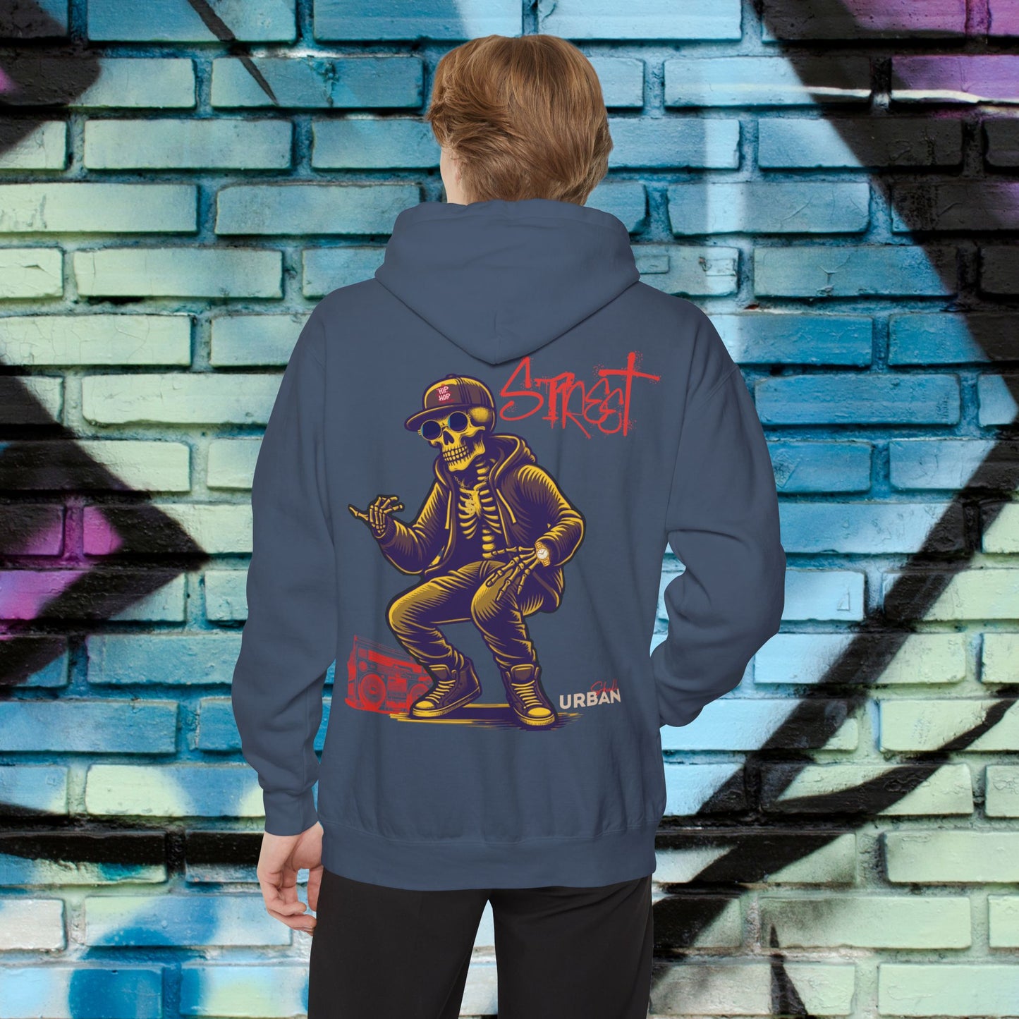 Hip Hop Skull Hoodie — Streetwear Skull Graphic Pullover