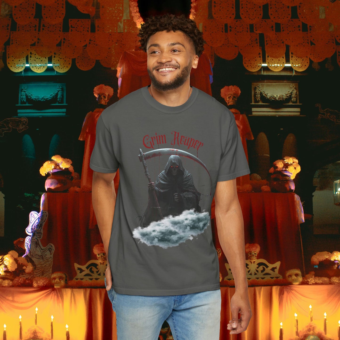 Grim Reaper Unisex T-shirt - Bloody oz Halloween Design