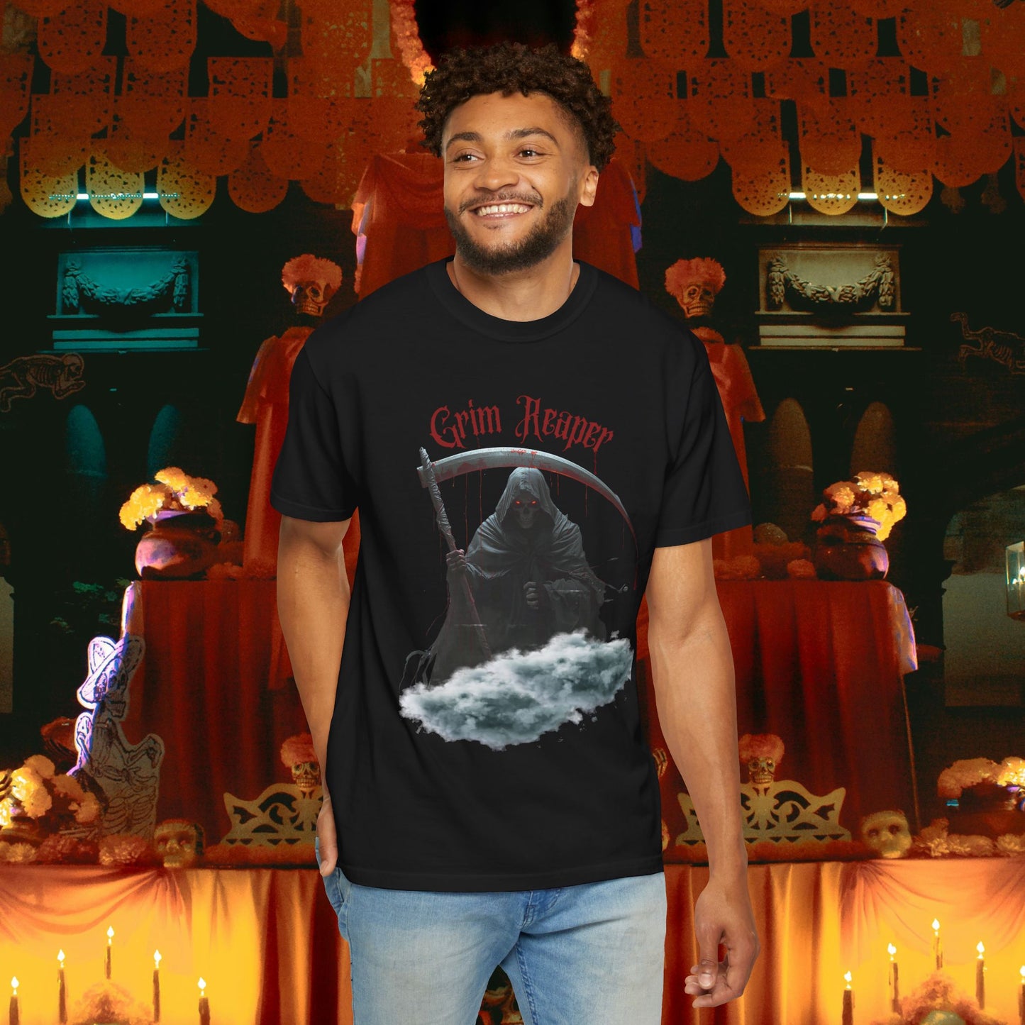 Grim Reaper Unisex T-shirt - Bloody oz Halloween Design