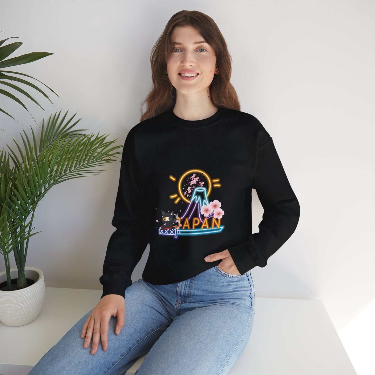 Beautiful, soft, and cozy sweatshirt with a lovely design evoking the beautiful culture of Kawaii of Japan.