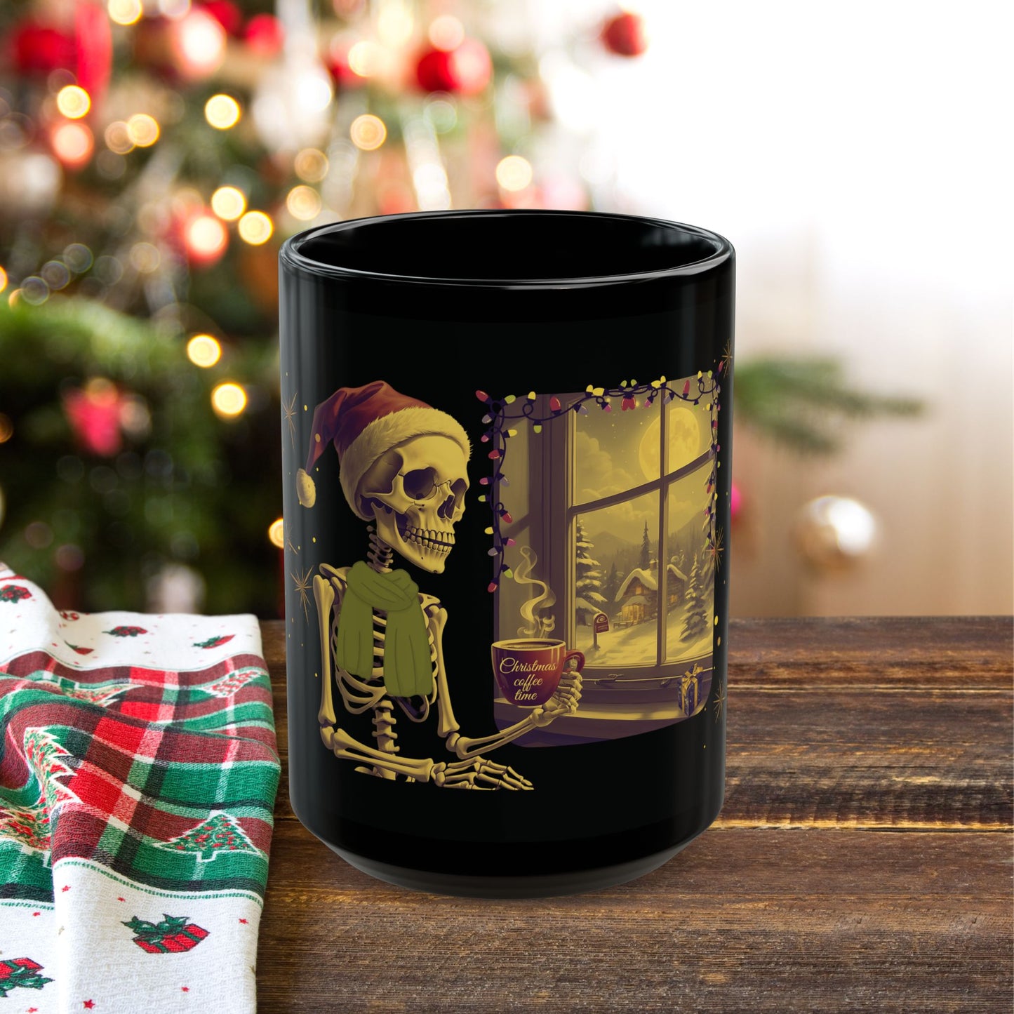 Christmas Night Black Mug