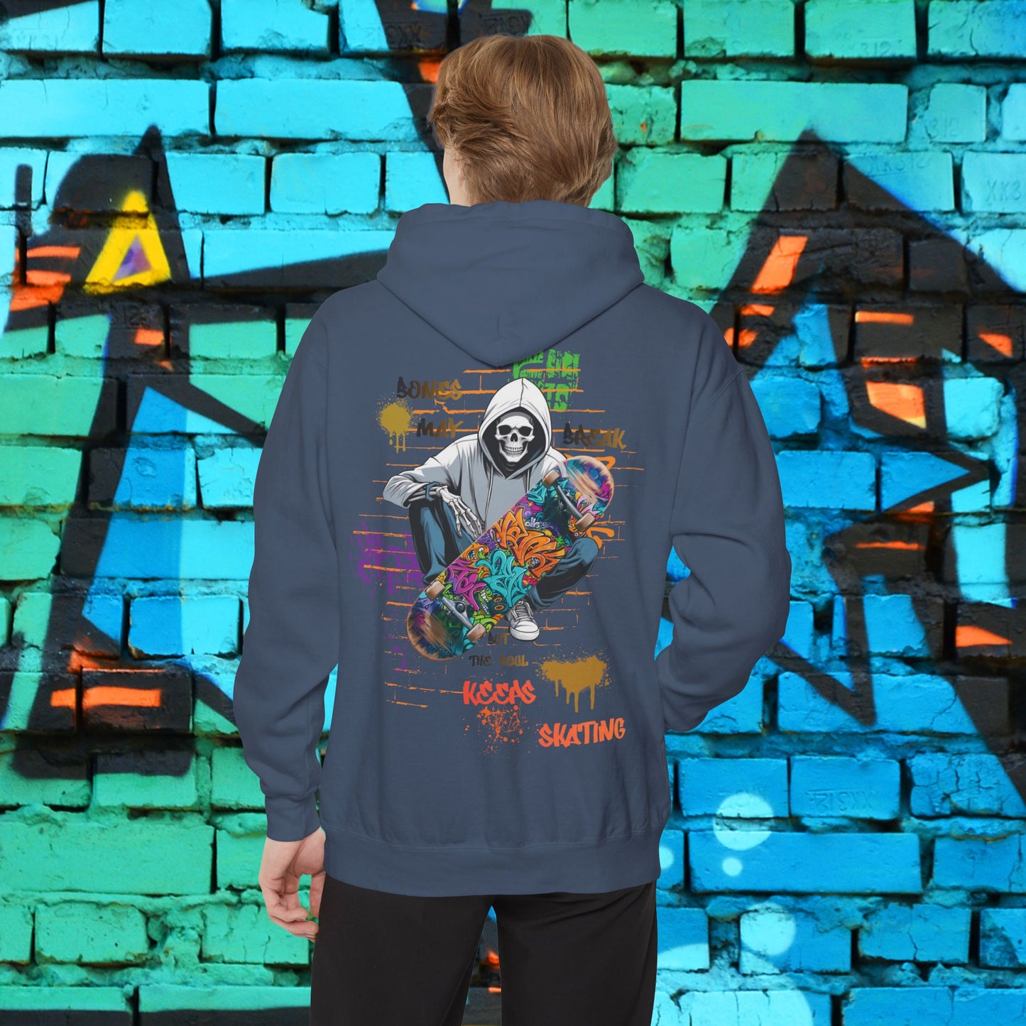Skateboarding Skeleton Hoodie — "Bones May Break, But the Soul Keeps Skating"