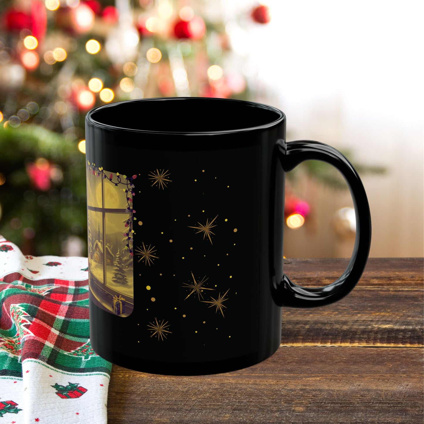 Christmas Night Black Mug