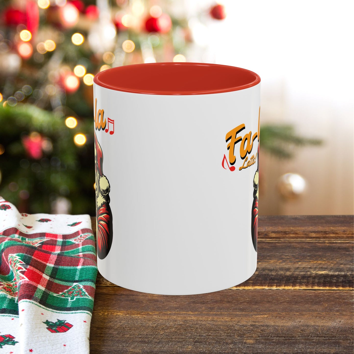 Coffee Mug - Santa Claus Fa Fa Fa Latte Design