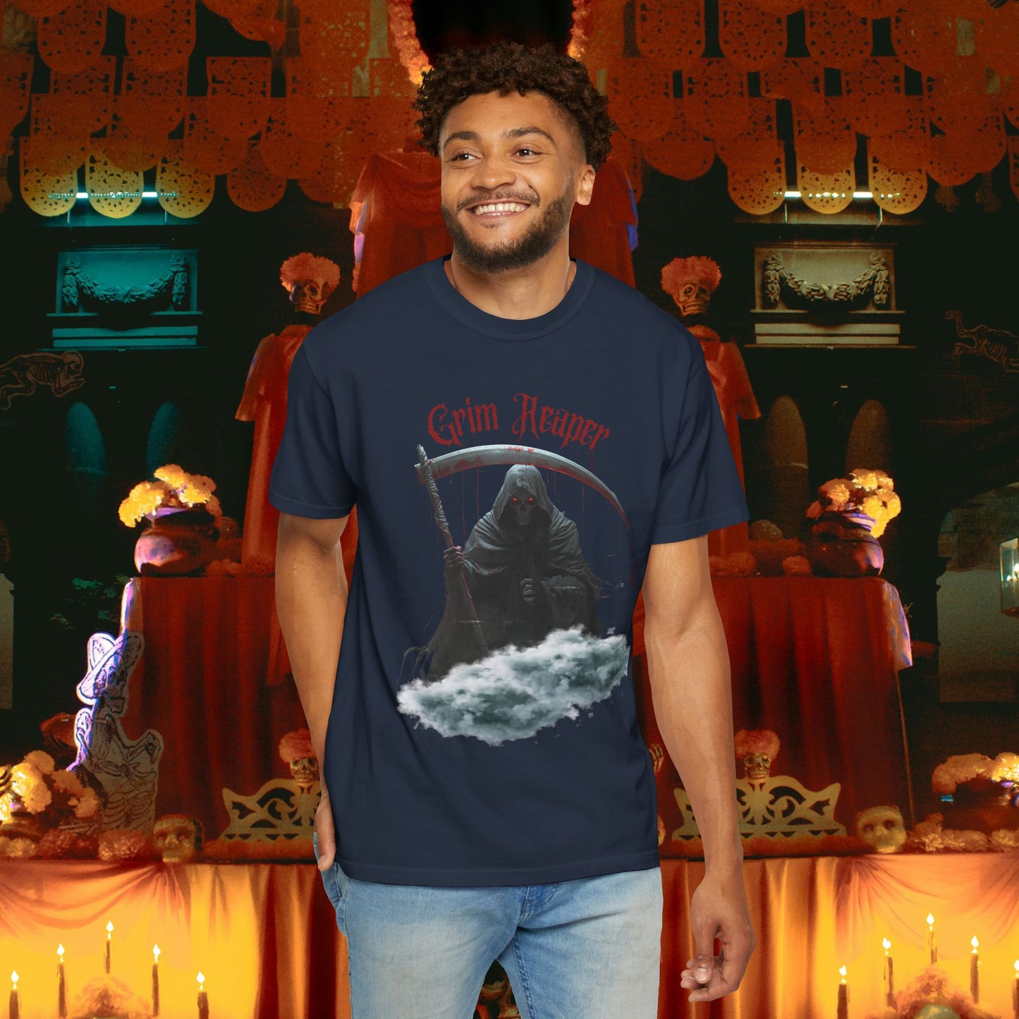 Grim Reaper Unisex T-shirt - Bloody oz Halloween Design