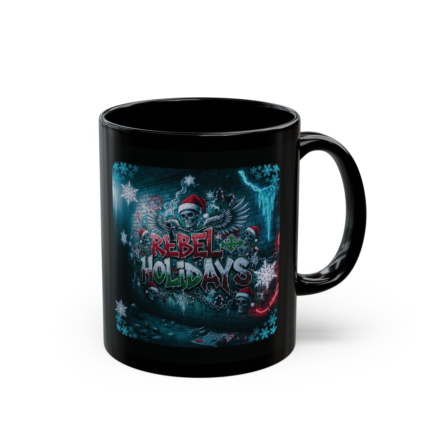 Mug: Rebellious Christmas Graffiti 11oz/15oz