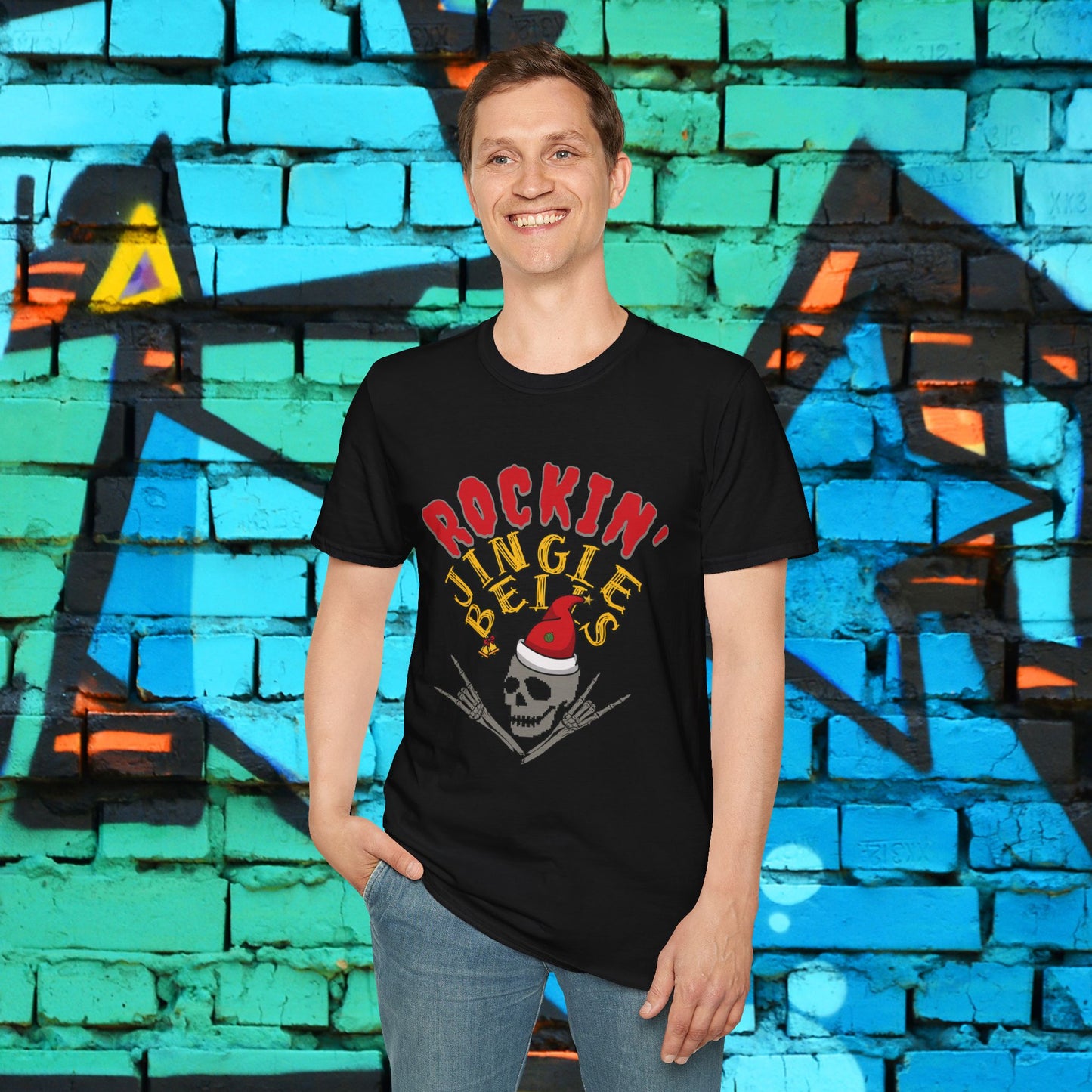 Rockin' Jingle Bells T-Shirt — Christmas Rock Band Holiday Tee