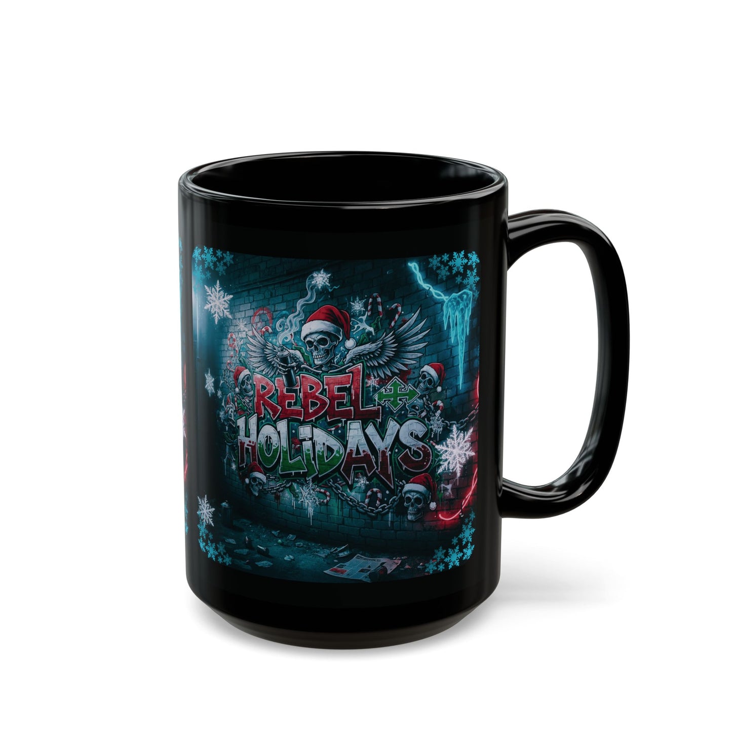 Mug: Rebellious Christmas Graffiti 11oz/15oz