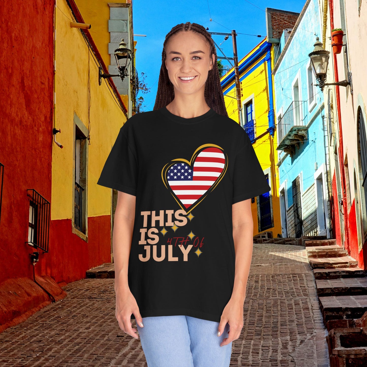 4th of July Patriotic T-Shirt — Independence Day American Flag Tee