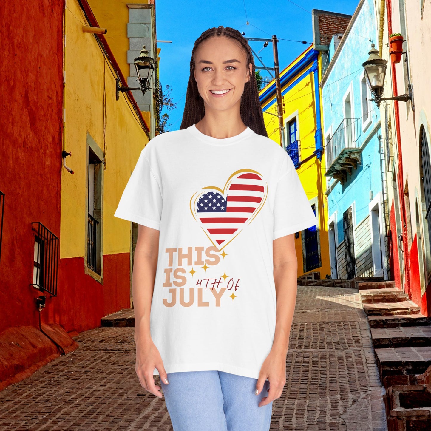 4th of July Patriotic T-Shirt — Independence Day American Flag Tee